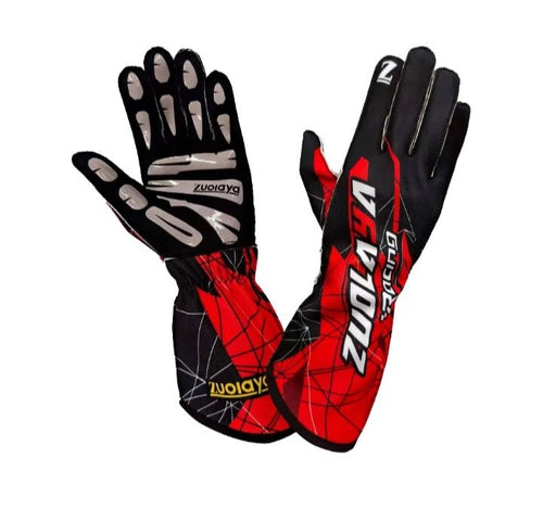 Zuolaya Racing Gloves, Sim Racing Gloves, Red, Size M - Apex Mind Racing